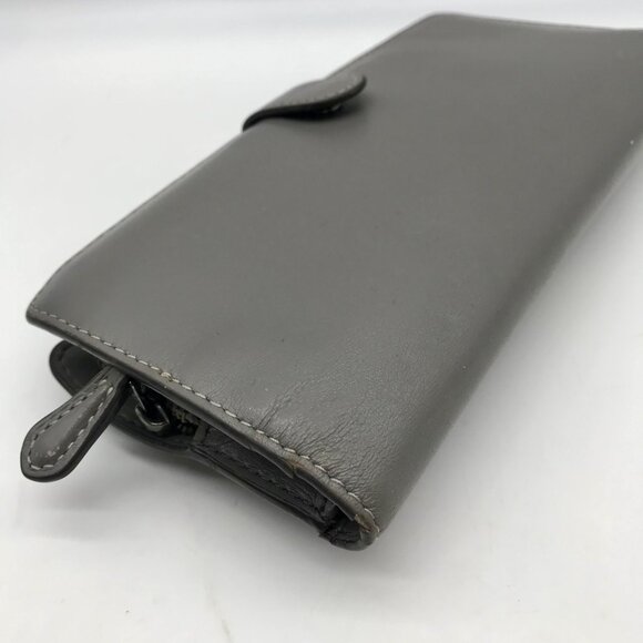 Coach Gray Leather Skinny Long Wallet - Picture 9 of 10